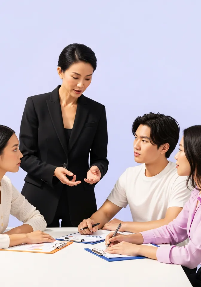 Beratungsteam im Besprechungsraum