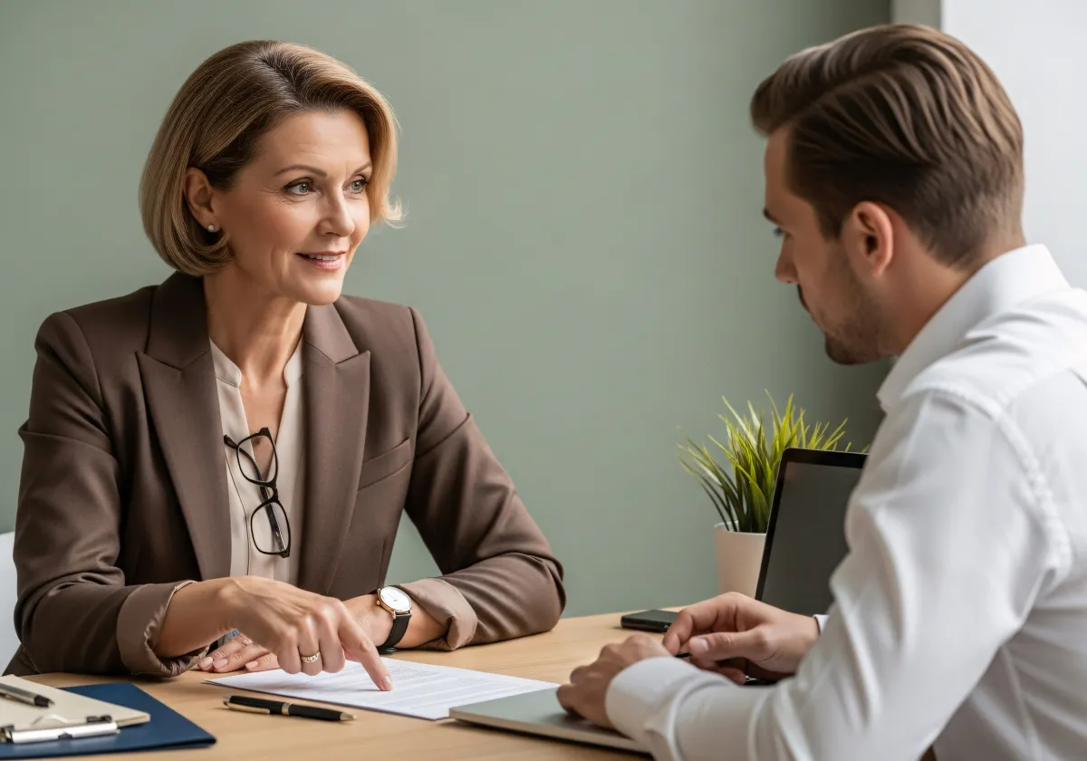 Berater und Kunde im Gespräch